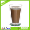 400ml Free Sample Mouth Blown High Borosilicate Glass Double Wall Glass Coffee Cup